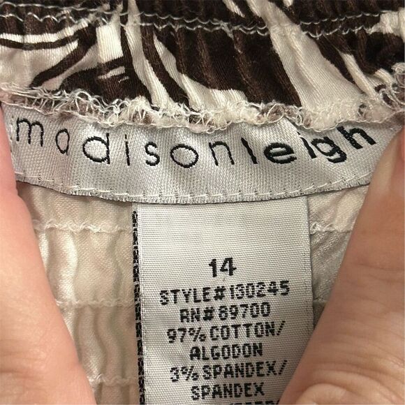 Madison Leigh Women's Size 14 Brown Floral Midi Sundress Summer Casual - Picture 12 of 14